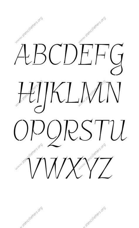Fancy Alphabet Stencils Draw O