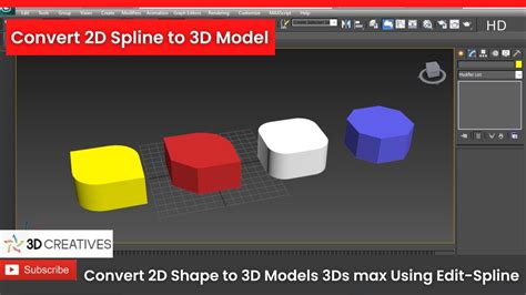 Convert Edit Spline Shape To 3d Models 3ds Max 3dcreatives Youtube