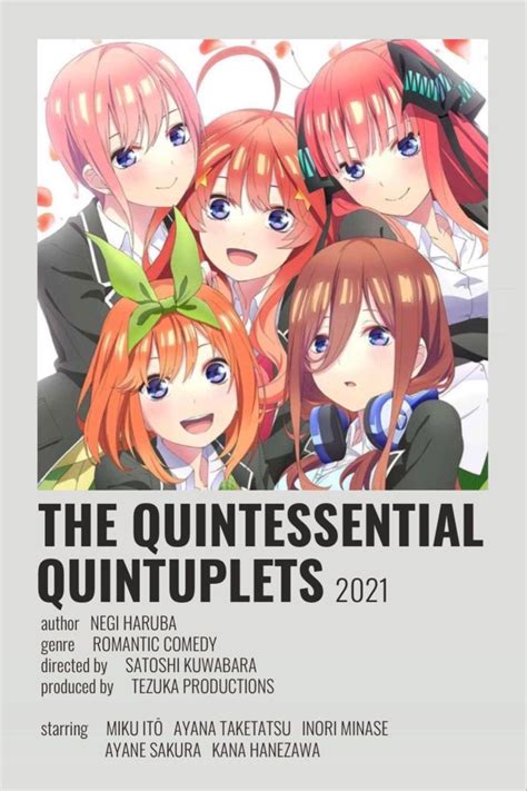 Rent A Girlfriend And Quintessential Quintuplets - The Quintessential Quintuplets in 2021 | Anime akatsuki, Anime films