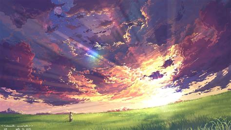 Anime Sunset 1920x1080 Wallpapers Wallpaper Cave