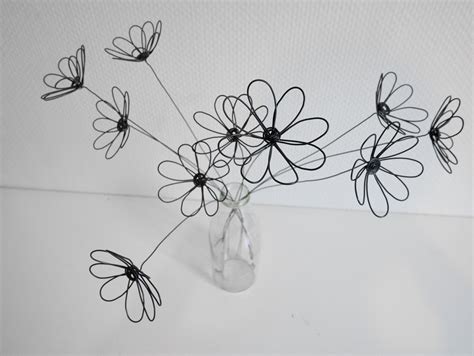 Bouquet 10 Fleurs 3d Fleur Fil De Fer Recuit Fleur Etsy