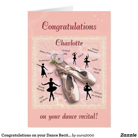Congratulations On Your Dance Recital Card Dance Recital