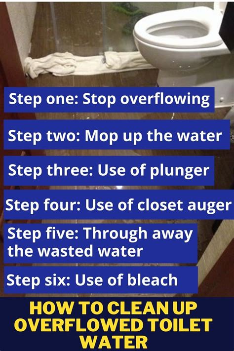How To Clean Up Overflowed Toilet Water Easy Solution Clean Toilet
