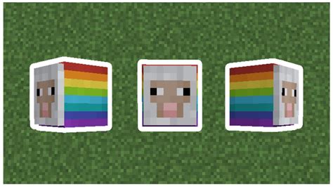 How To Get A Rainbow Sheep Head In Minecraft Youtube