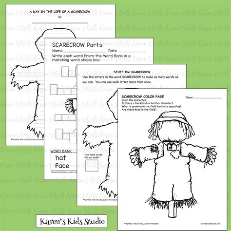 Make A Scarecrow Activity Karens Kids Printables Karens Kids Studio