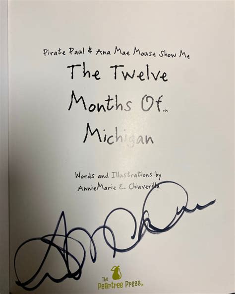 The Twelve Months Of Michigan Signed By Anniemarie E Chiaverilla