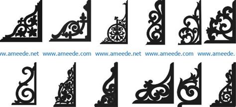 Corner Decoration File Cdr And Dxf Free Vector Download For Laser Cut