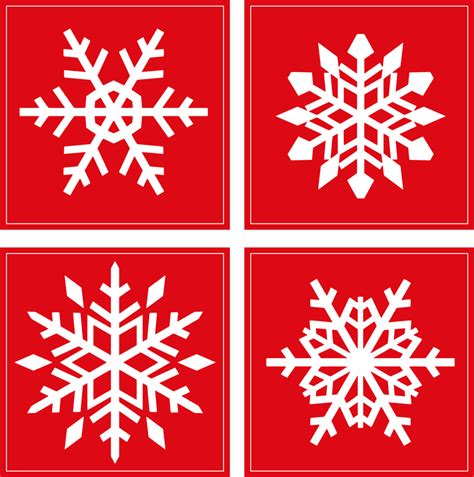 Red Snowflakes Tile Transfer Tenstickers
