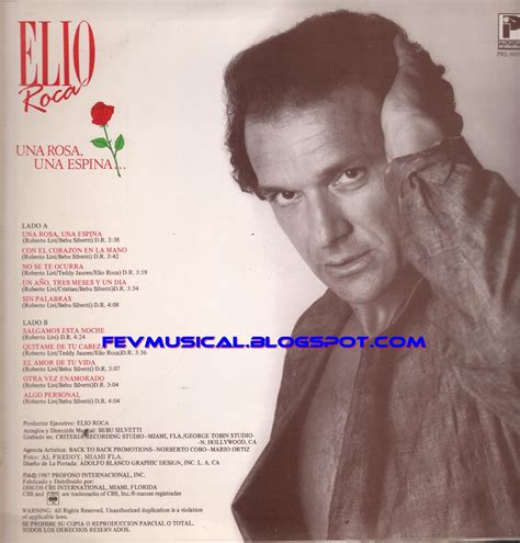 Fev Musical 1987 Elio Roca Una Rosa Una Espina Profono