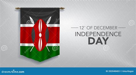 Kenya Independence Day Greeting Card Banner Vector Illustration Stock