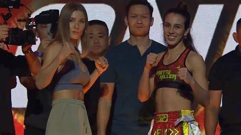 Ekaterina Vandaryeva Vs Iman Barlow Weigh In Face Off One Fight Night 8 [muay Thai