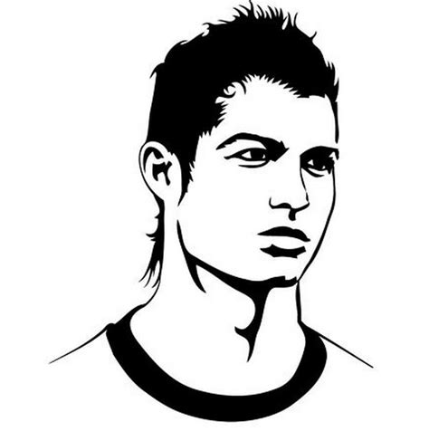 Desenho Para Colorir Futebol Cristiano Ronaldo 1