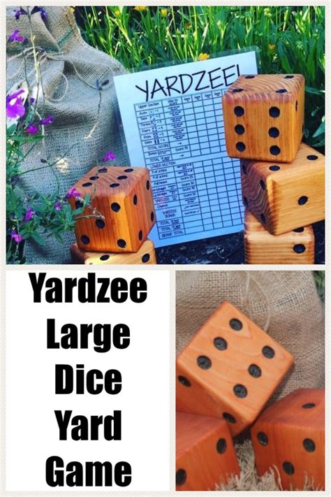 Yardzee Large Yard Dice Game Fathers Day Yard Games Yard Dice