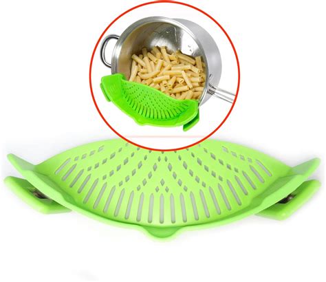 Gainwell Snap And Strain Pan Strainer Clip On Silicone Strainer For