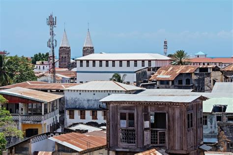 Vista Da Cidade De Stone Town Zanzibar Tanzânia áfrica Foto Premium