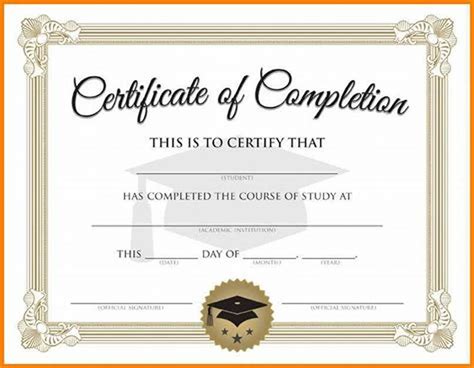 Free Printable Graduation Certificate Templates Certificate Of