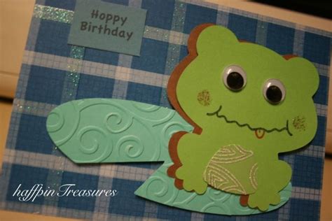 A Close Up Of A Greeting Card With A Frog On Its Back And The Words