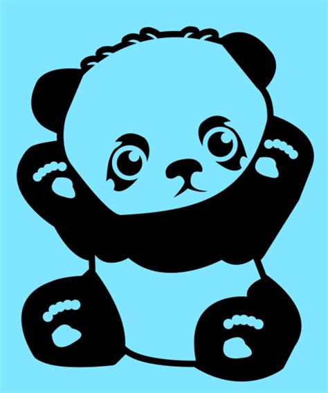 Buy Panda Bear Outline Svg Png Vector Image Online In India Etsy