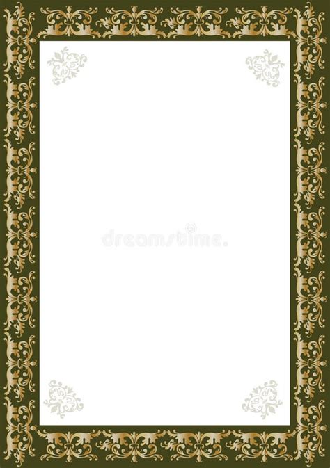 Decorative Gold Frame Border Stock Illustrations 110398 Decorative