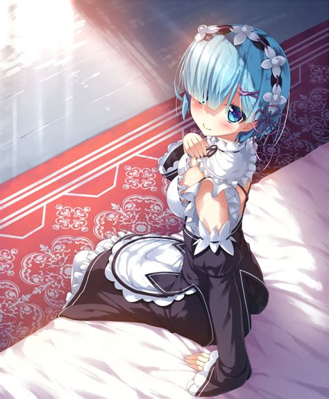 Wallpaper Illustration Anime Girls Blue Hair Blue Eyes Short Hair