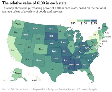 Infographic Income Vs Cost Of Living For All States Cost Of