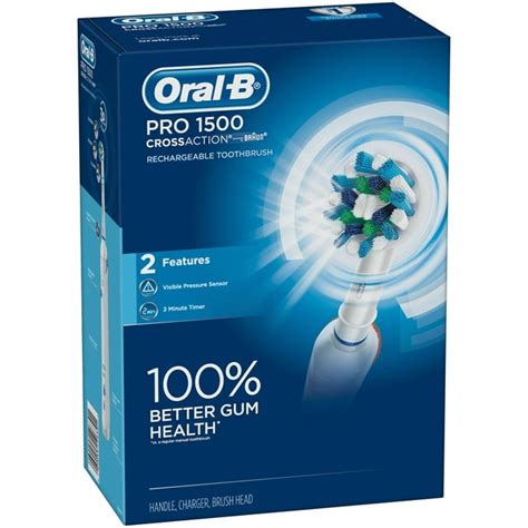 Oral B® Pro 1500 Crossaction® Rechargeable Toothbrush 3 Pc Box