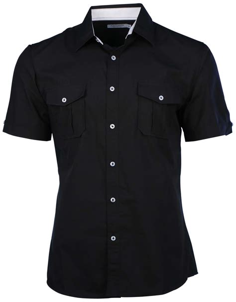 Mojito Collection Mens 2 Pocket Short Sleeve Button Down Shirt Ebay