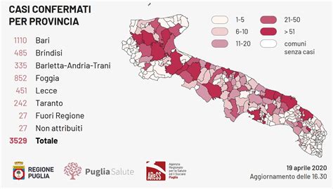 Covid-19: Bollettino Epidemiologico Regione Puglia di Domenica 19 Aprile - Mesagnesera.it