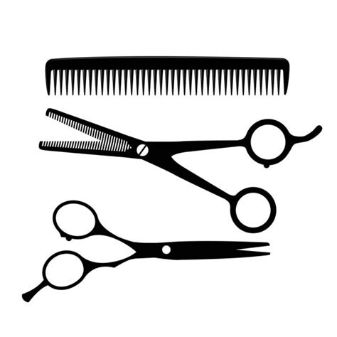 Barber Equipment Scissors Comb And Weigh Scissors Stock Vector Image By