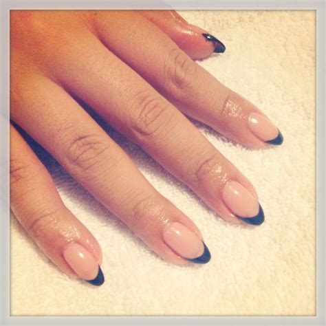 Black French Manicure French Manicure Acrylic Nails Black French