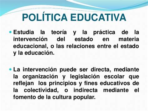 Sesion 14 Principios De Politica Educativa