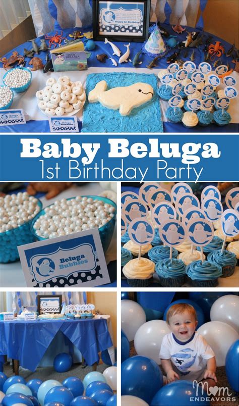 Hugs and kisses and first birthday wishes! Baby Beluga 1st Birthday Party - a fun & unique theme ...