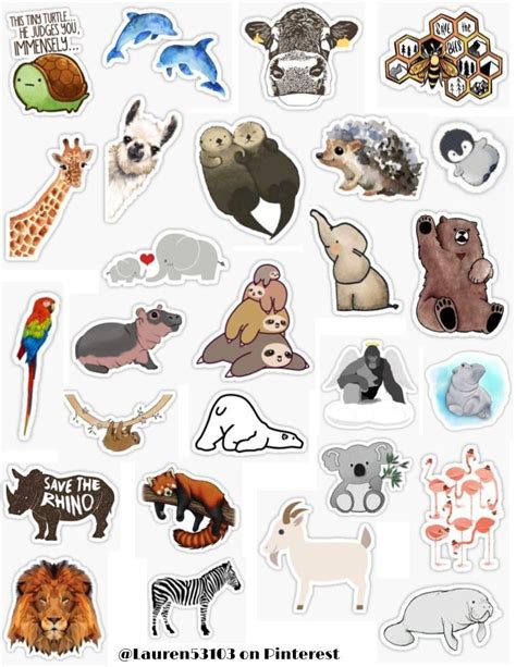 Animal Stickers Niedliche Aufkleber Vintage Sticker Niedliche