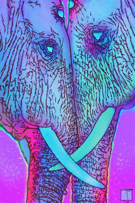Love Lsd Acid Psychedelic Elephant Trip Colorful Rave Elephants Dmt