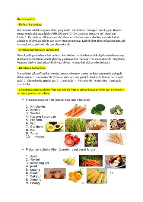 Resume Materi Ilmu Gizi-Karbohidrat - Resume materi Definisi