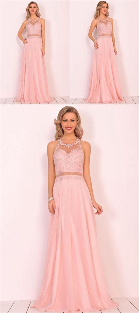 2022 Chiffon Halter Open Back Prom Dresses With Beads And Embroidery A Line