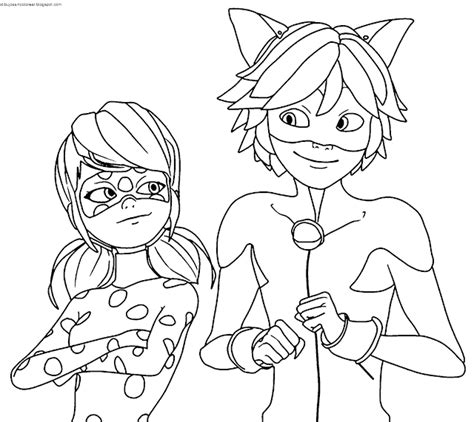 Dibujos Sin Colorear: Miraculous: Las aventuras de Ladybug para Colorear