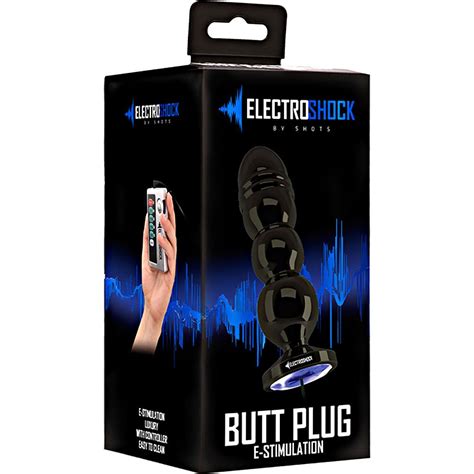 Bold Electro Shock E Stim Butt Plug 55 Black