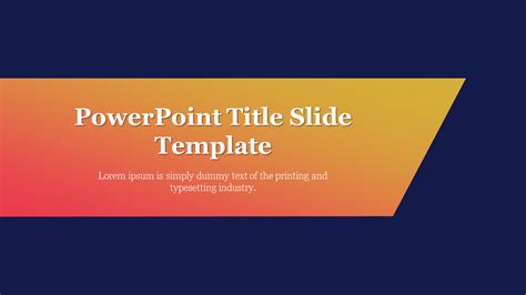 Best Powerpoint Title Slide Template For Presentation