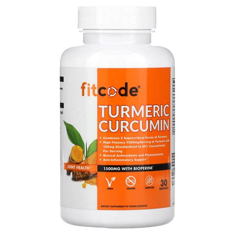 Fitcode Turmeric Curcumin Mg Veggie Capsules