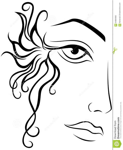 4k white future abstract line movement animation seamless loop. Part of female face stock vector. Illustration of lines ...