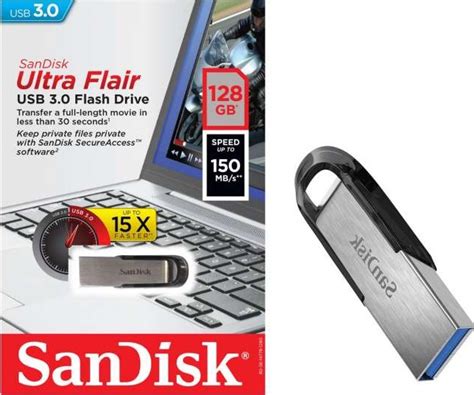 Sandisk Ultra Flair Usb 30 128gb Flash Drive High Performance Up To