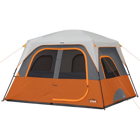 Core Equipment 6 Person Straight Wall Cabin Camping Tent