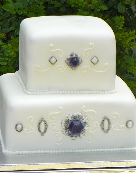 Plumeria Cake Studio Antique Jewelry Wedding Cake With Sapphires