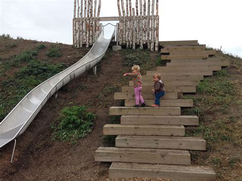At Terra Nova Park In Richmond Slide Built Into The Topography Of The