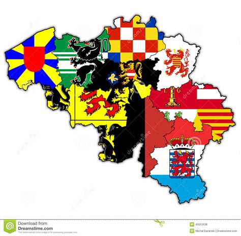De provincies vormen het bestuurlijke niveau tussen de gemeenten enerzijds en de regionale en federale overheid anderzijds. Provincies Op Kaart Van België Stock Illustratie ...