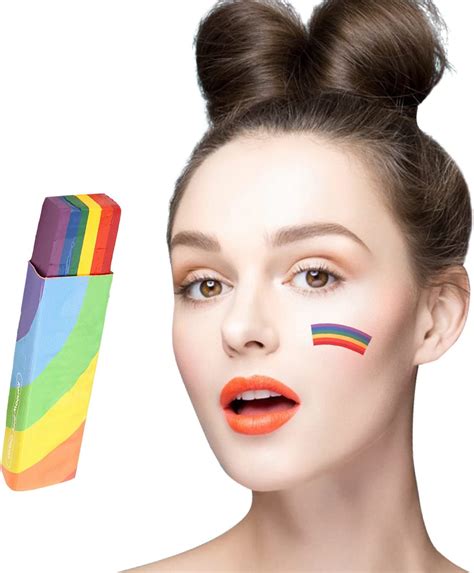 Rainbow Face Body Paint Face Painting Kit Washable Lgbt