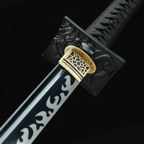 Handmade 1045 Carbon Steel Black Blade Real Japanese Ninjato Etsy