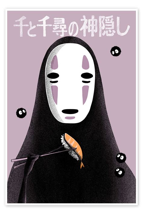 Kaonashi No Face Spirited Away Print By Paola Morpheus Posterlounge