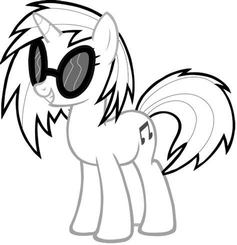 How To Draw Vinyl Scratch From My Little Pony With Easy Sketch Coloring
